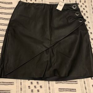 Faux leather skirt